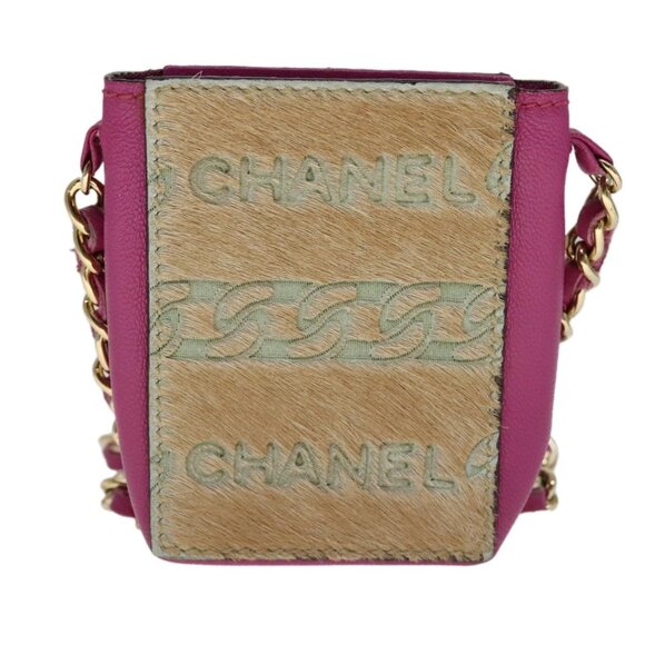CHANEL Chain Shoulder Cigarette Case Leather Pink CC Auth - Picture 8 of 14